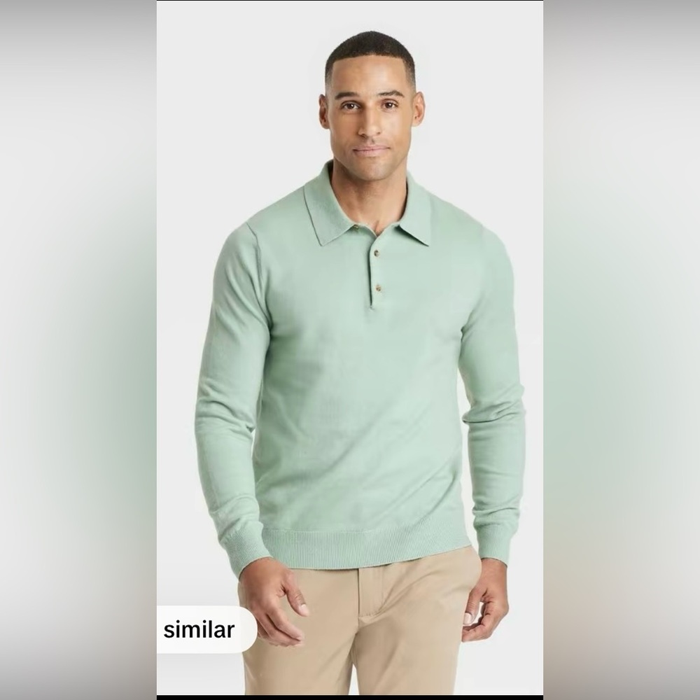 Goodfellow & Co - SageMen's Polo Collared Pullover Sweater - XLarge - BN W TAGS